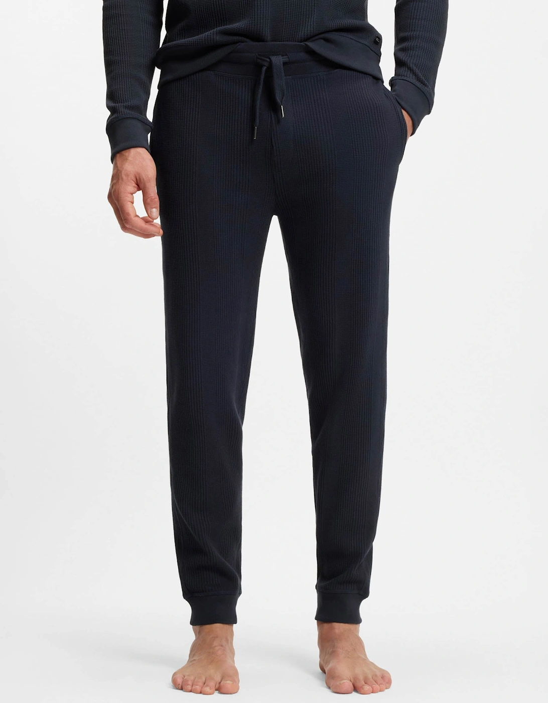 Hugo Boss Men's Navy Boss Orange Structure Loungewear Pants - Dark Blue 403 - Size: Xl