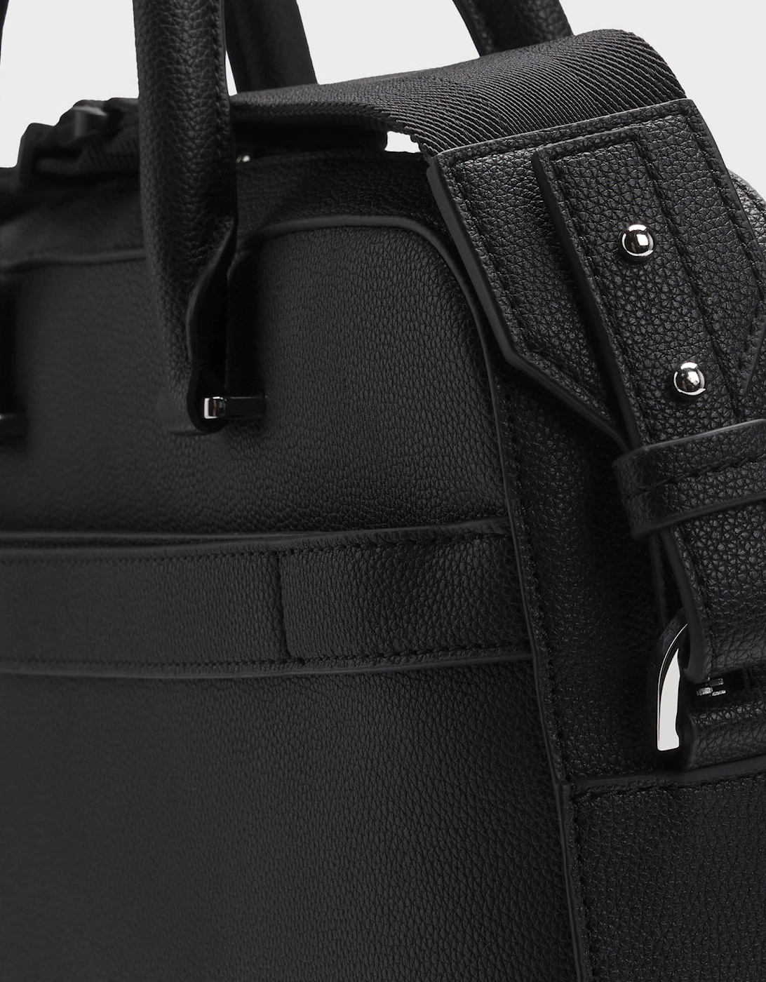 BOSS Orange Ray Mens Document Case in Grained Faux Leather with Signature Trims  - Black 001