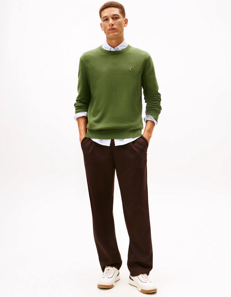 Essential Cotton Crew Neck Mens Sweatshirt - Mountain Pine