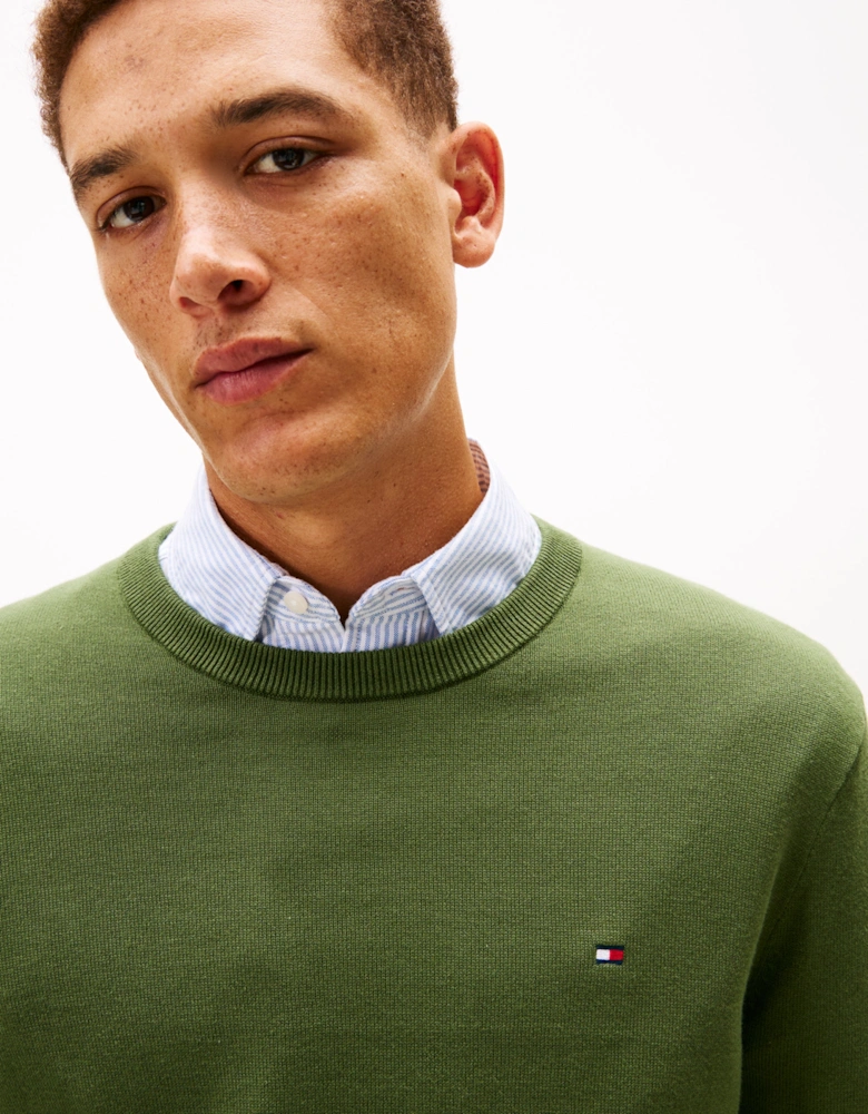 Essential Cotton Crew Neck Mens Sweatshirt - Mountain Pine