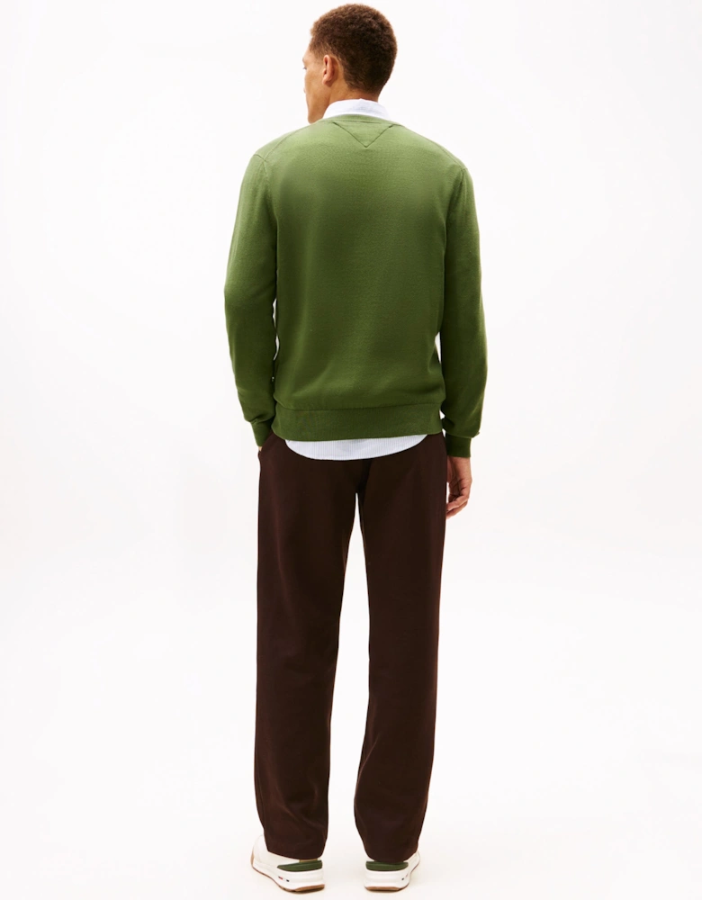Essential Cotton Crew Neck Mens Sweatshirt - Mountain Pine