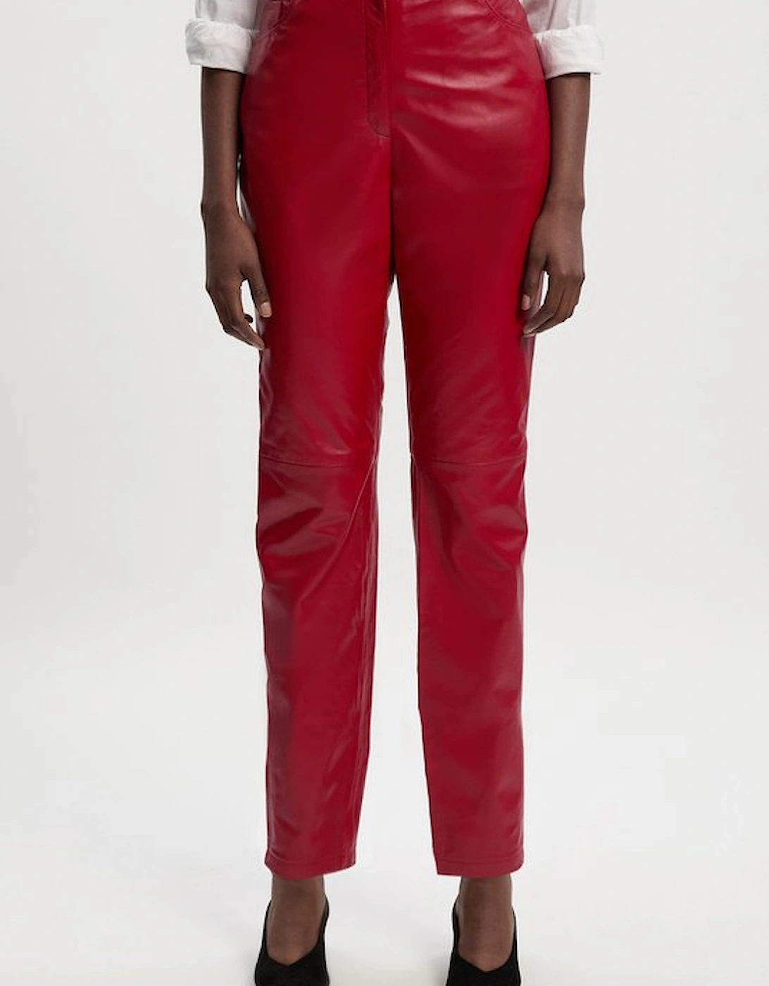 Leather Straight Leg Trouser