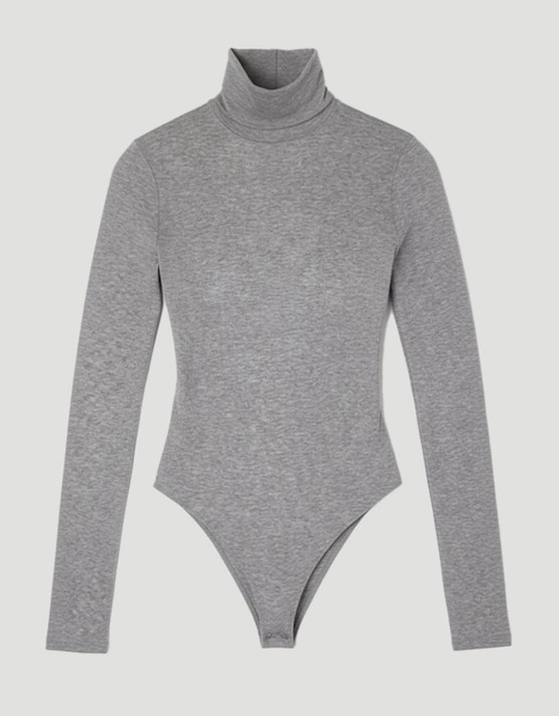 Wool Blend High Neck Long Sleeve Bodysuit
