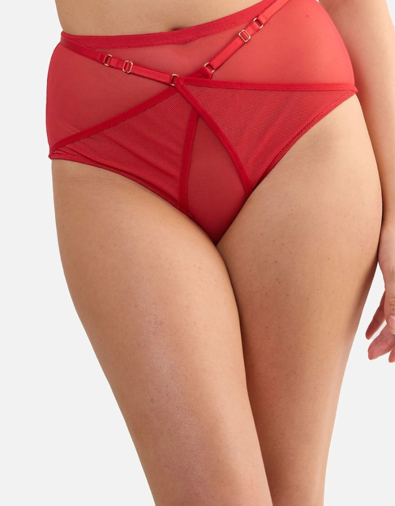 Eddie Ruby Red Crossover 'High Waist Brief'