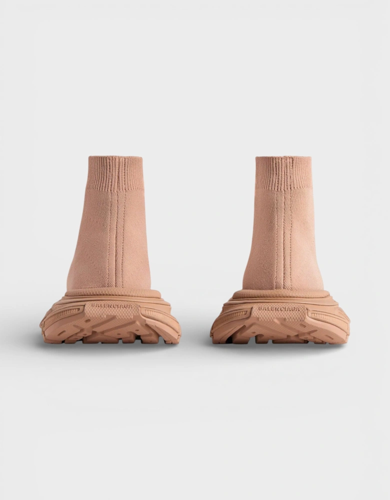 3XL Sock Recycled Knit High Top Beige Wmns