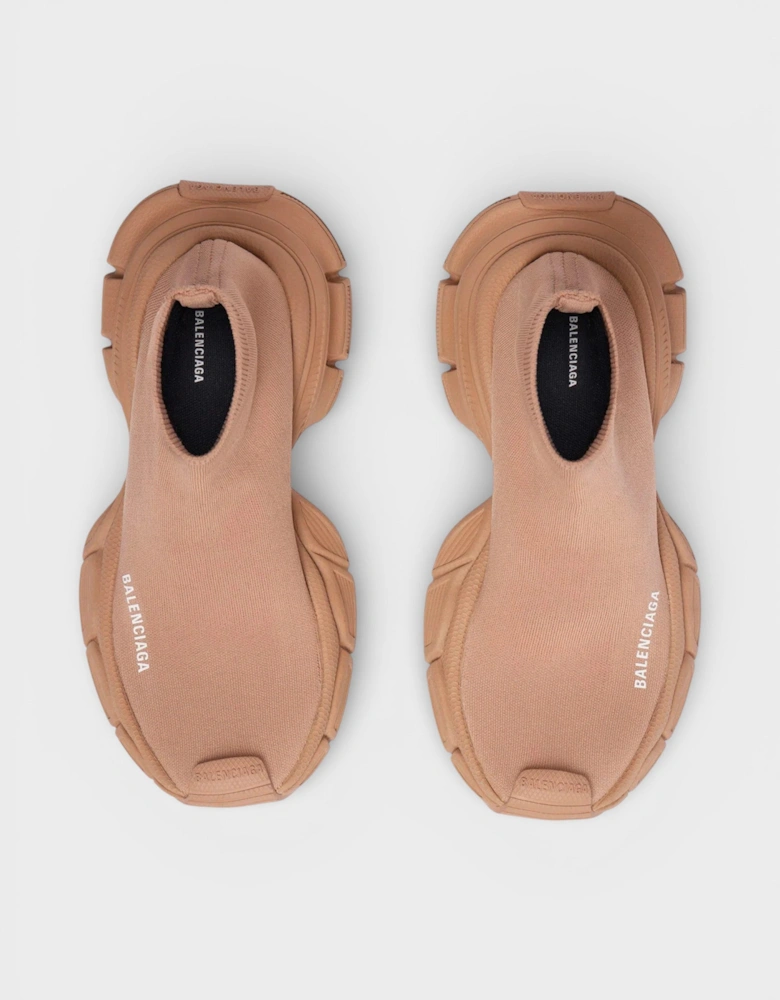 3XL Sock Recycled Knit High Top Beige Wmns