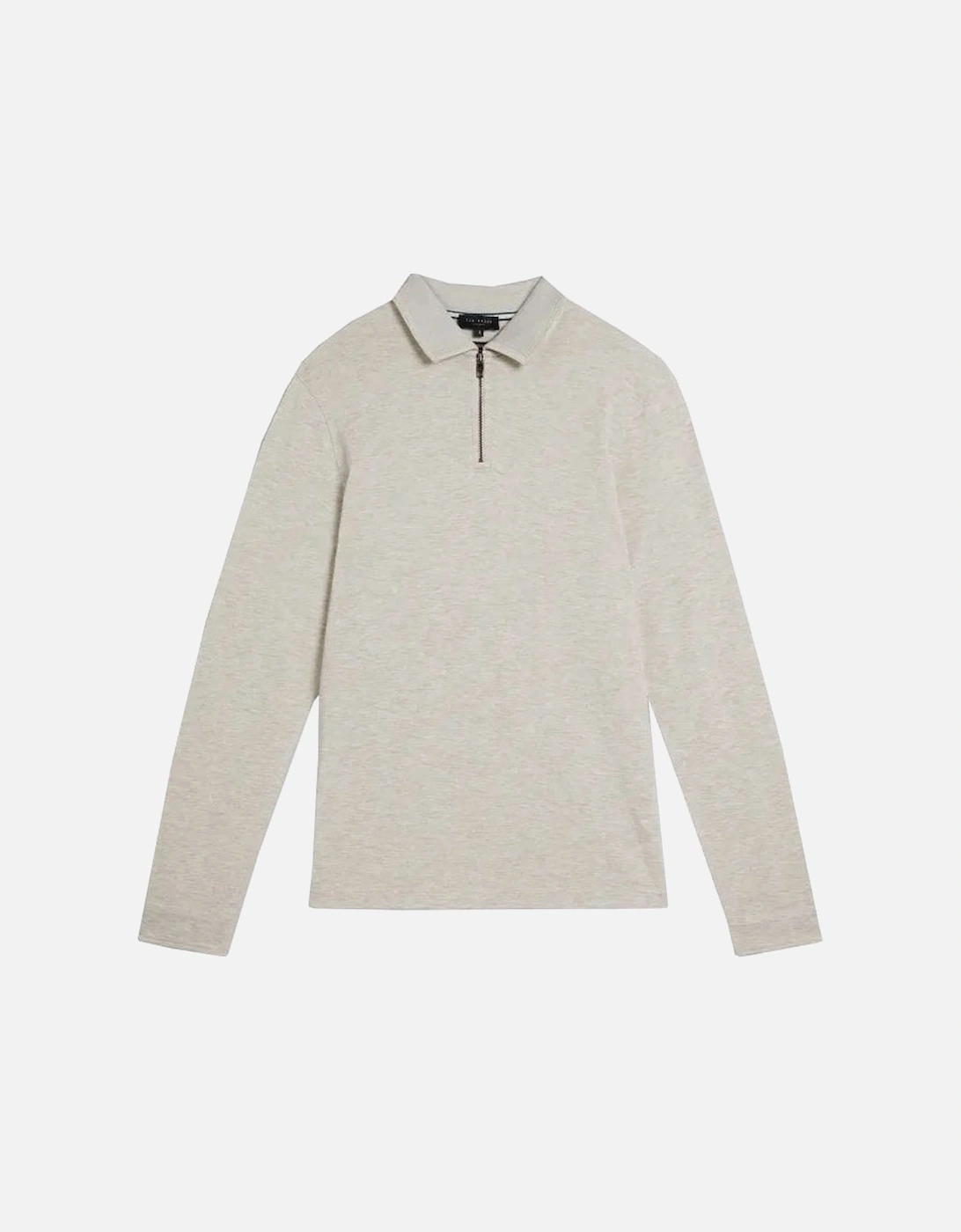 Men's Long Sleeved Natural Karpol Polo Shirt, 4 of 3