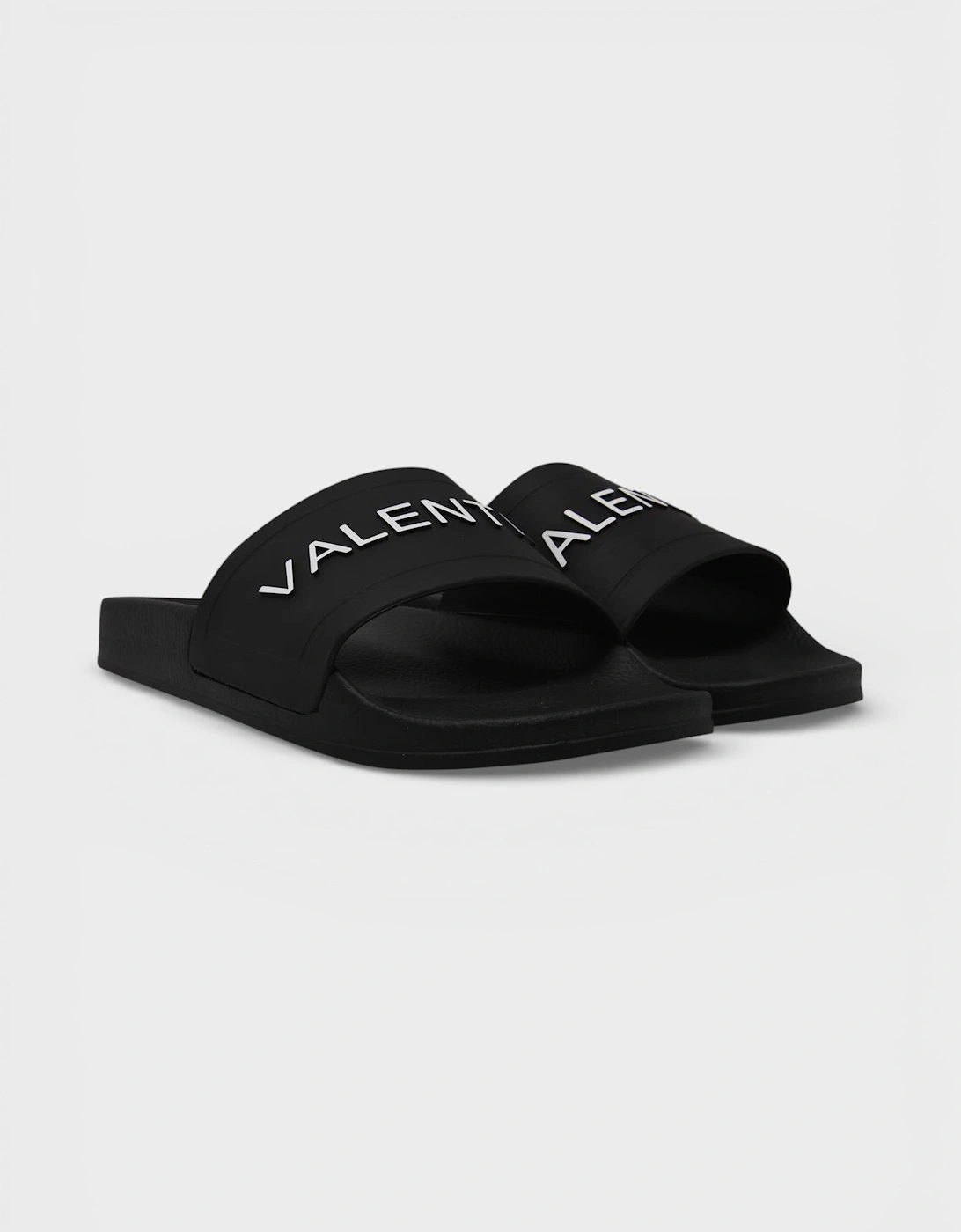 Logo Rubber Sliders Black