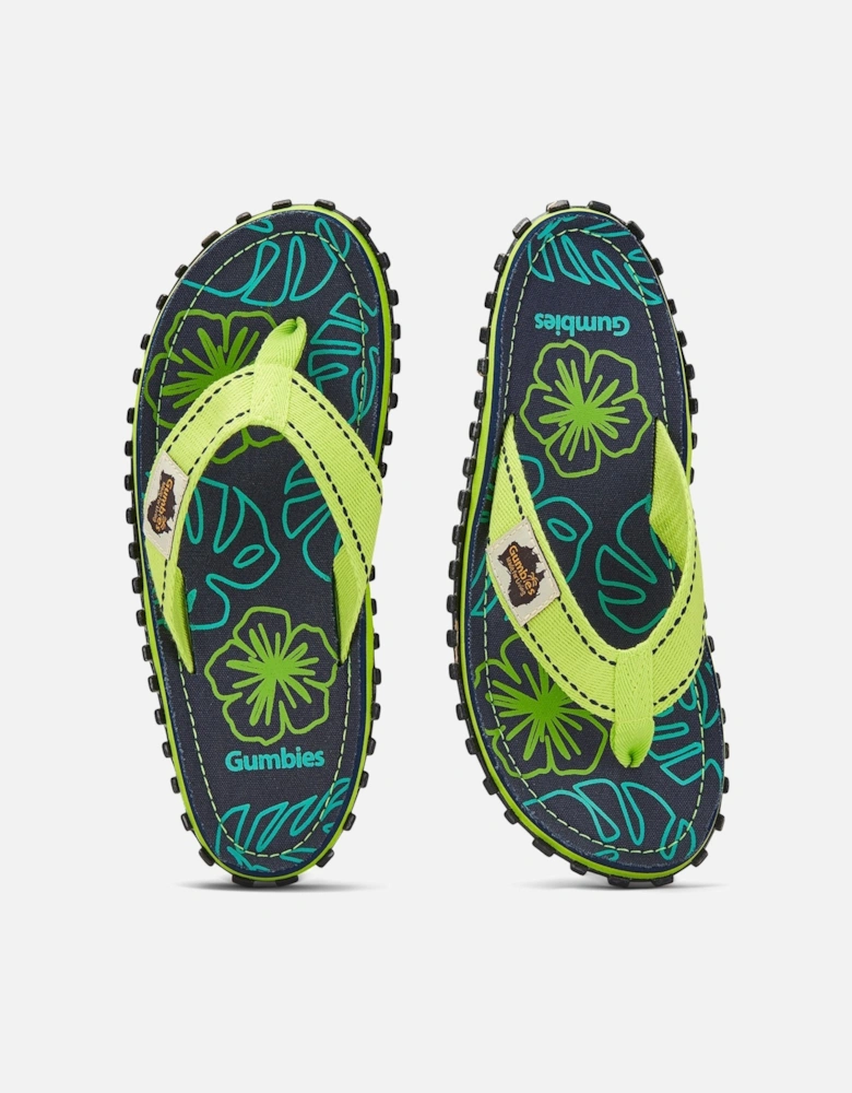 Islander Flip-Flops - Men's - Lime Hibiscus