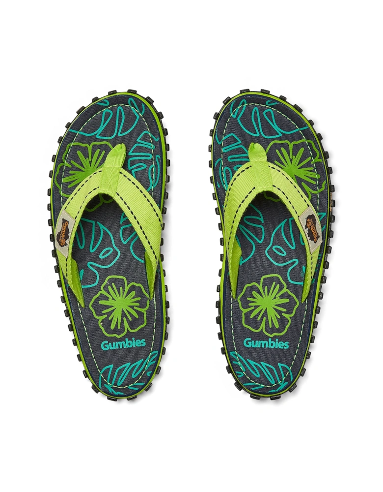 Islander Flip-Flops - Men's - Lime Hibiscus