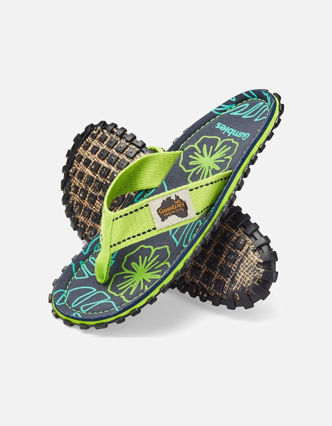 Islander Flip-Flops - Men's - Lime Hibiscus, 7 of 6