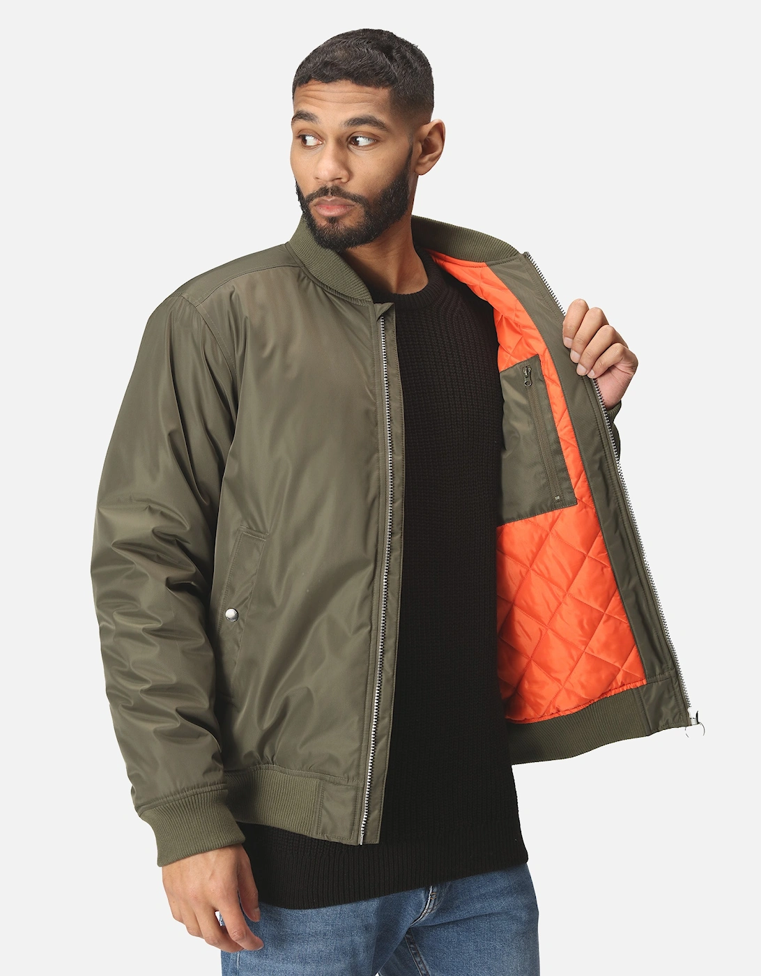 Professional Mens Pro Pilot Sleeve Pocket Bomber Jacket