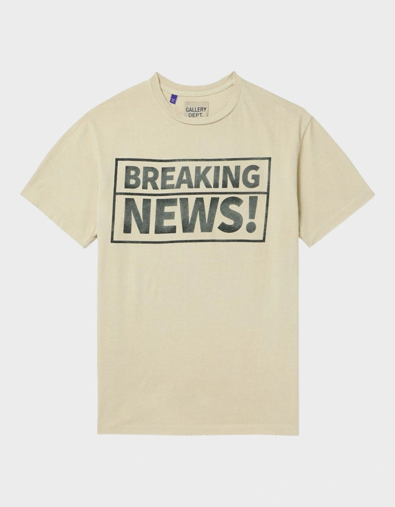 Gallery Dept. Breaking News T Shirt Beige