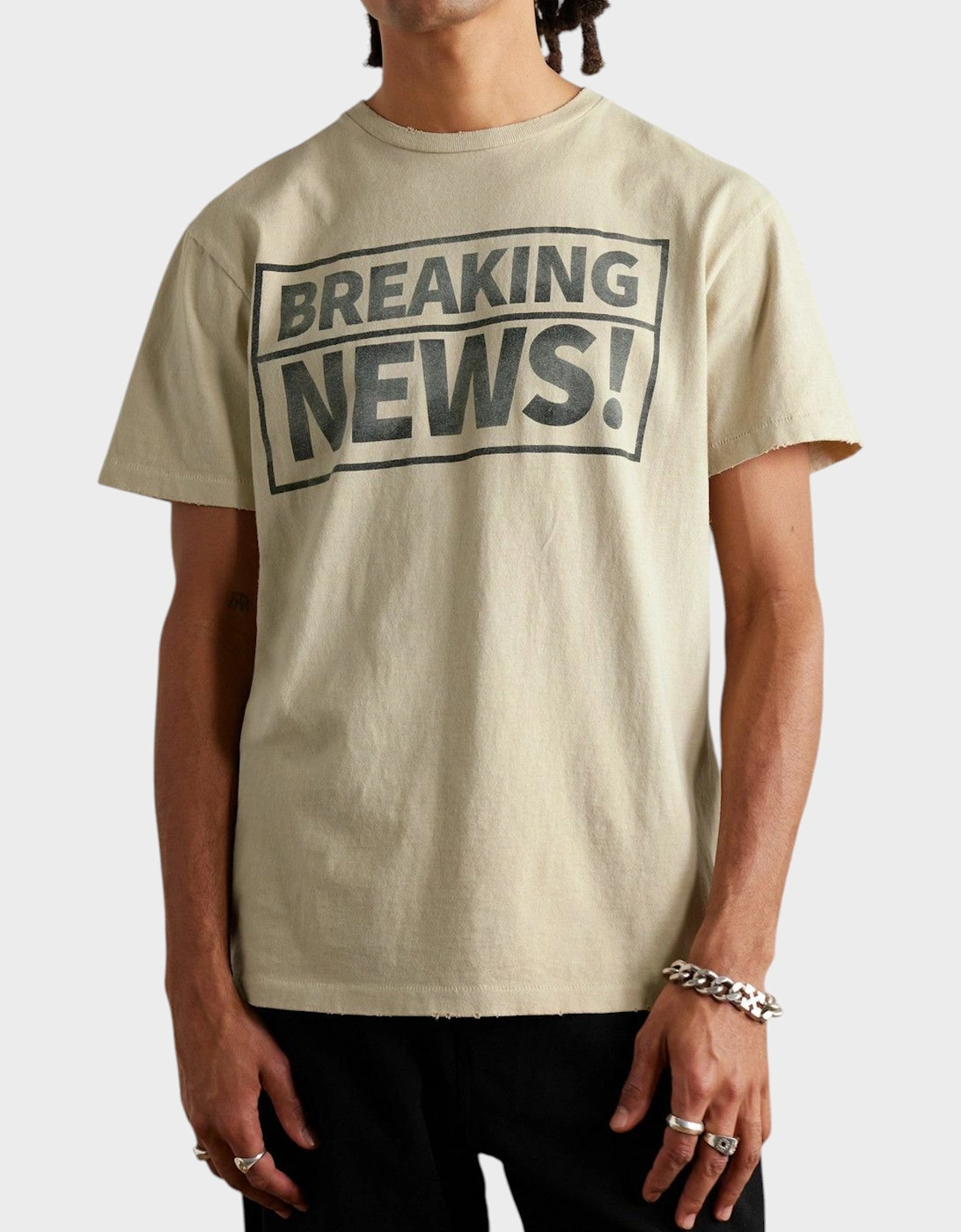 Gallery Dept. Breaking News T Shirt Beige