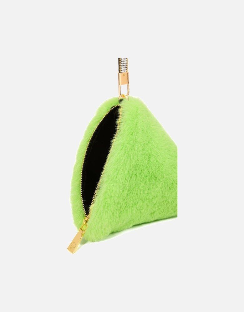Pyramid Faux Fur Bag
