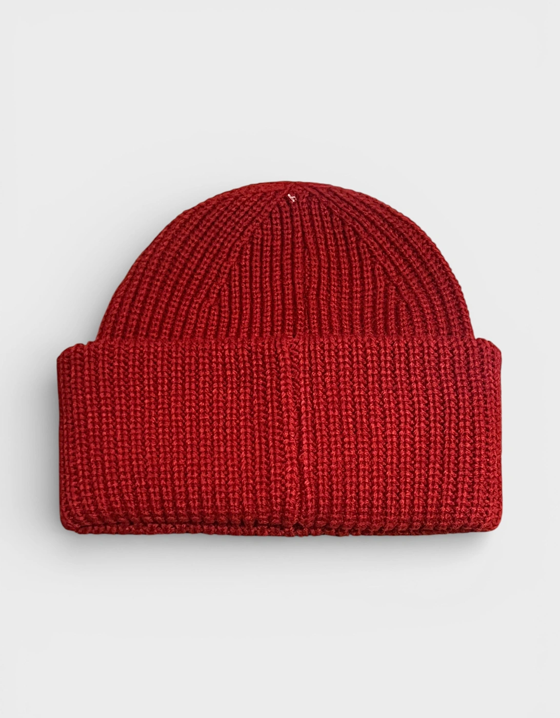 Woven Patch Beanie Cherry Red