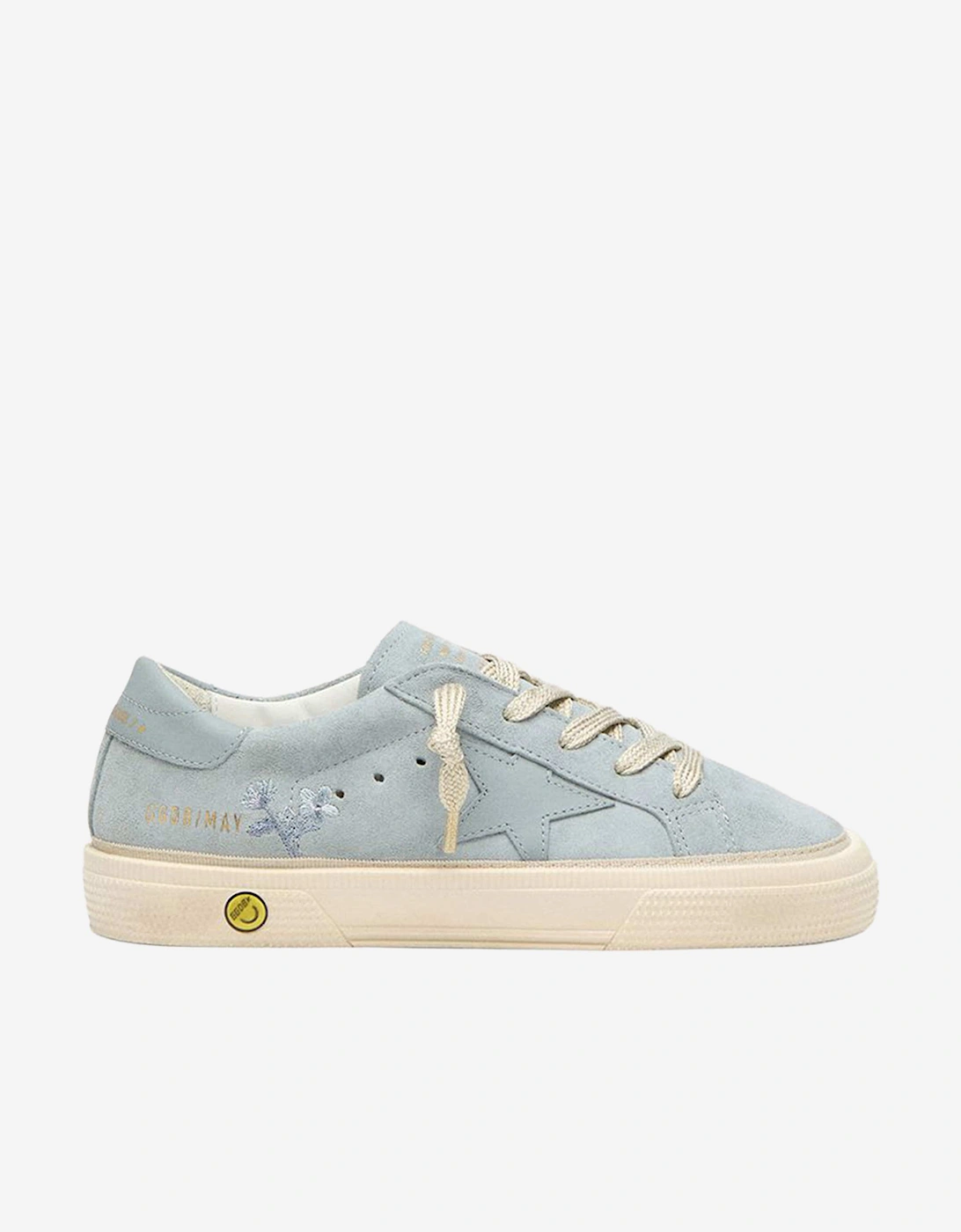 Golden Goose Girls Suede and Leather Star Embroidered May Trainers in Blue, 6 of 5