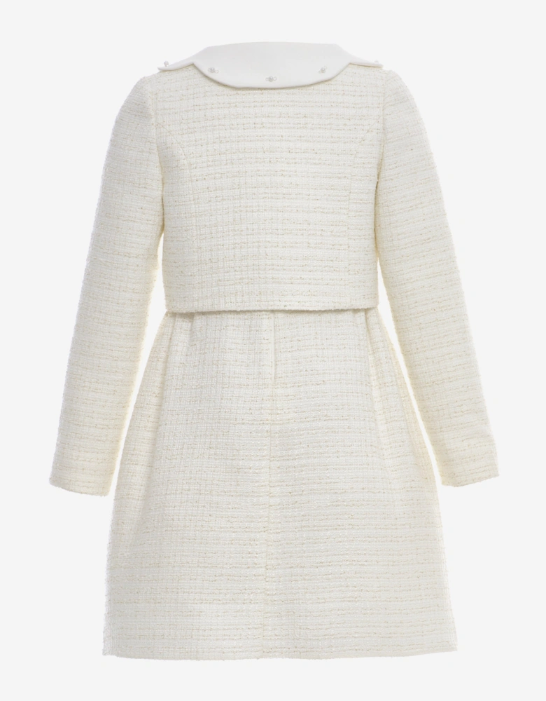 Girls Jacket and Skirt Set in Ivory