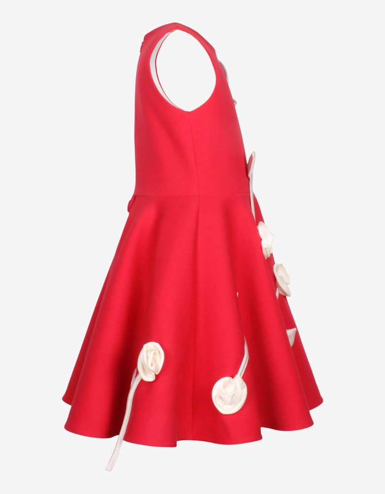 Girls Rain Of Flowers Dress in Red