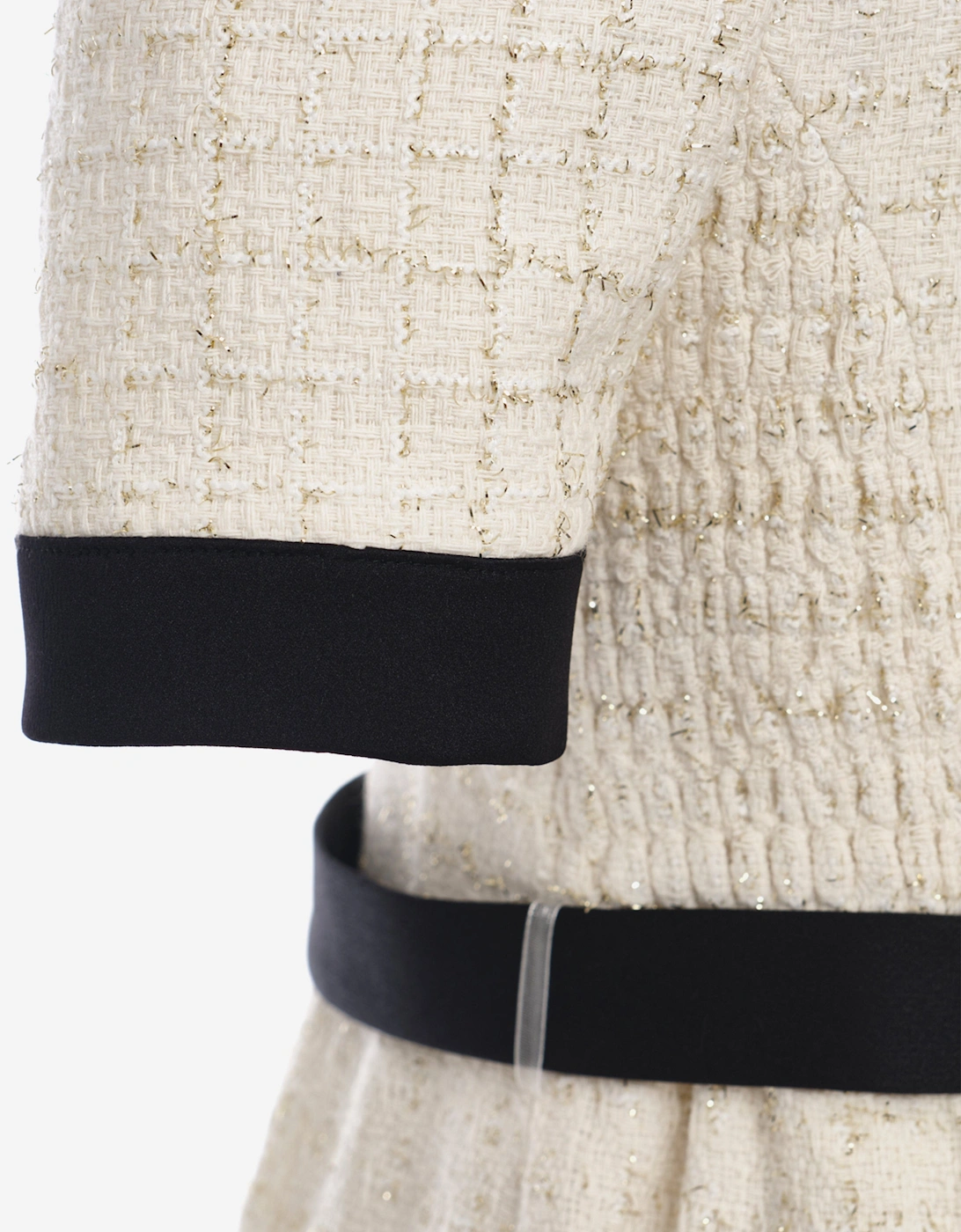 Girls Tweed Dress in Ivory