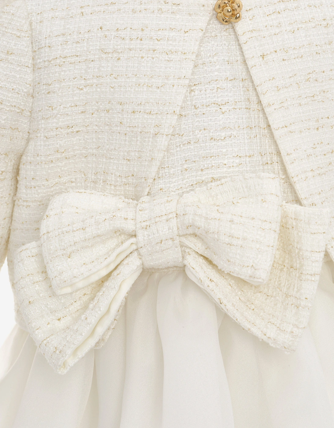 Baby Girls Dress and Jacket Set in Ivory