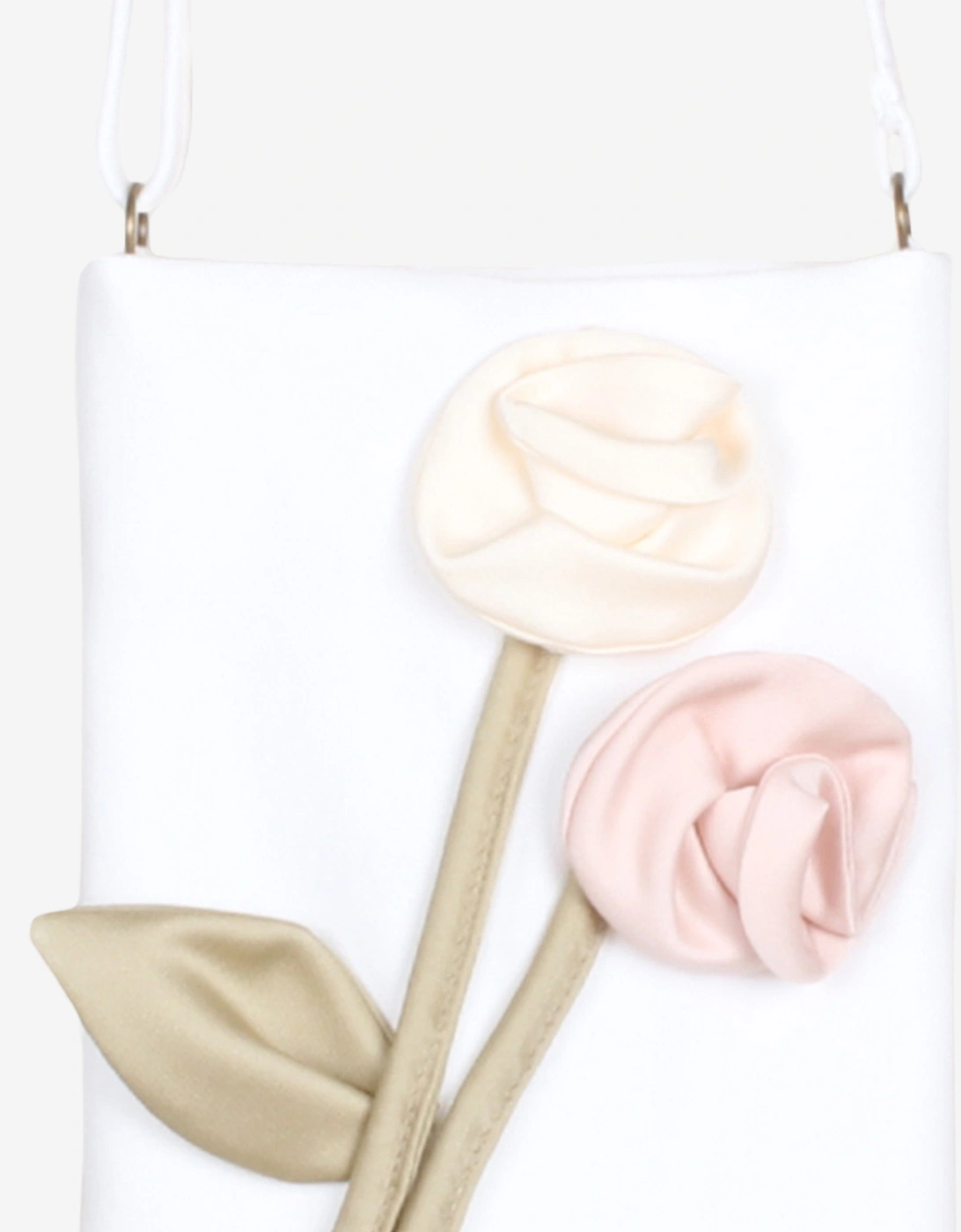 Girls Rain Of Flowers Bag in White
