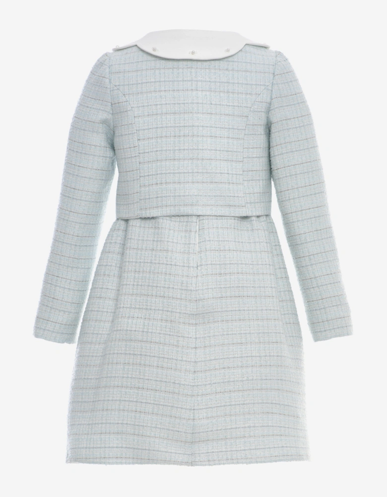 Girls Jacket and Skirt Set in Blue