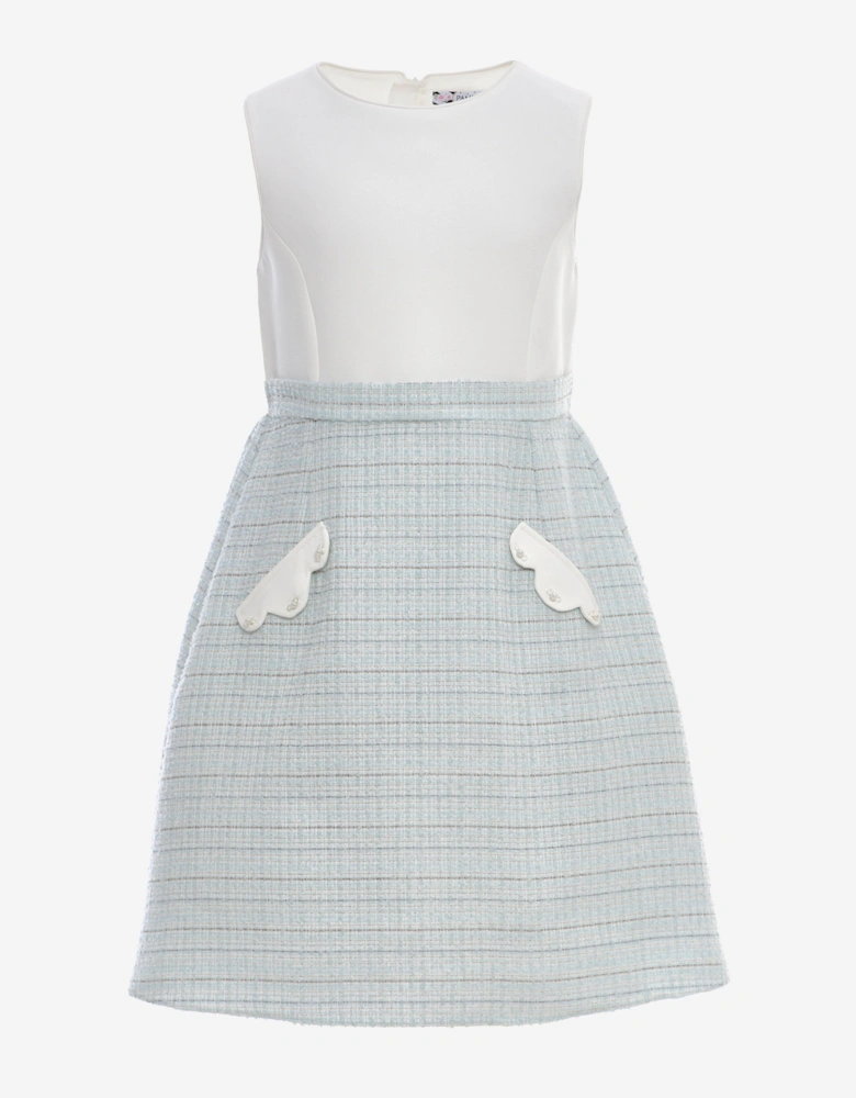 Girls Jacket and Skirt Set in Blue