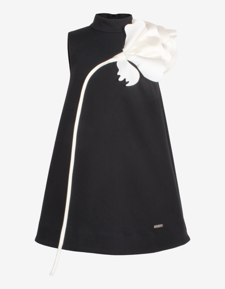 Girls Kiss Me Over The Garden Fence Dress in Black