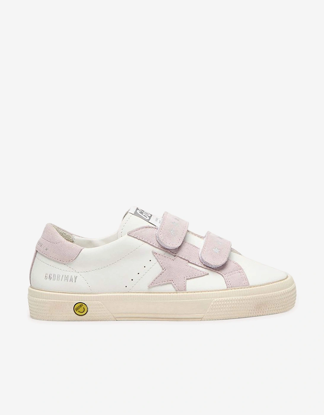 Golden Goose Girls Leather and Suede Star May School Trainers in White, 6 of 5