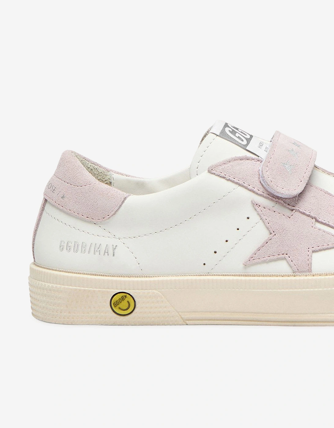 Golden Goose Girls Leather and Suede Star May School Trainers in White