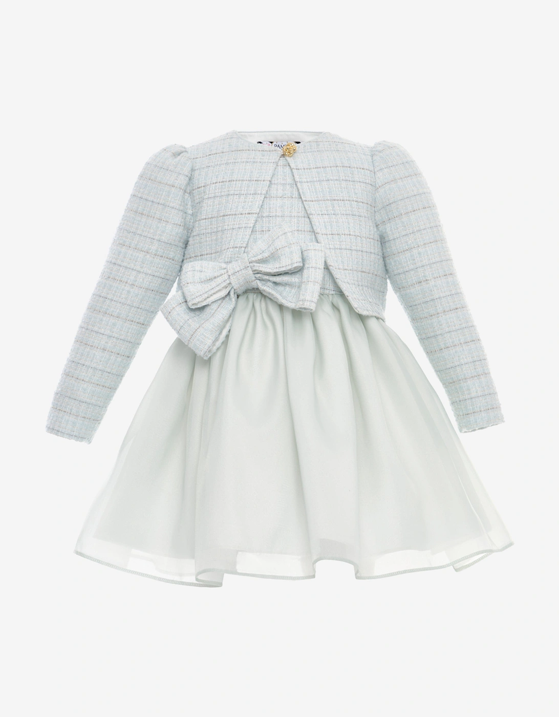 Baby Girls Dress and Jacket Set in Blue, 7 of 6