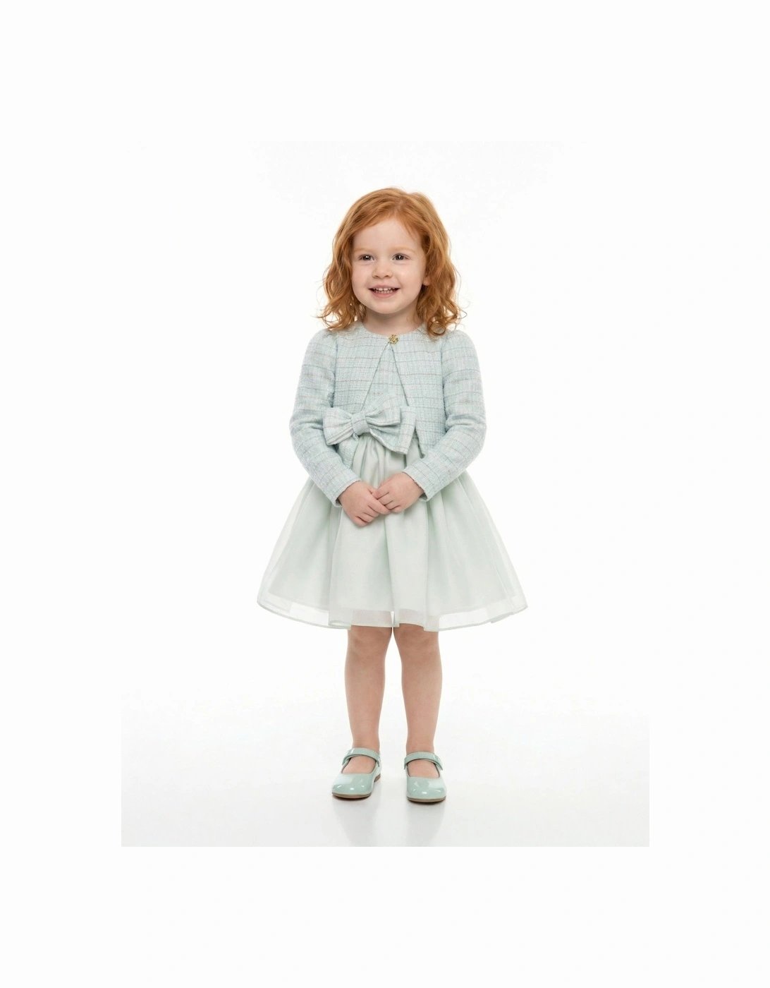 Baby Girls Dress and Jacket Set in Blue