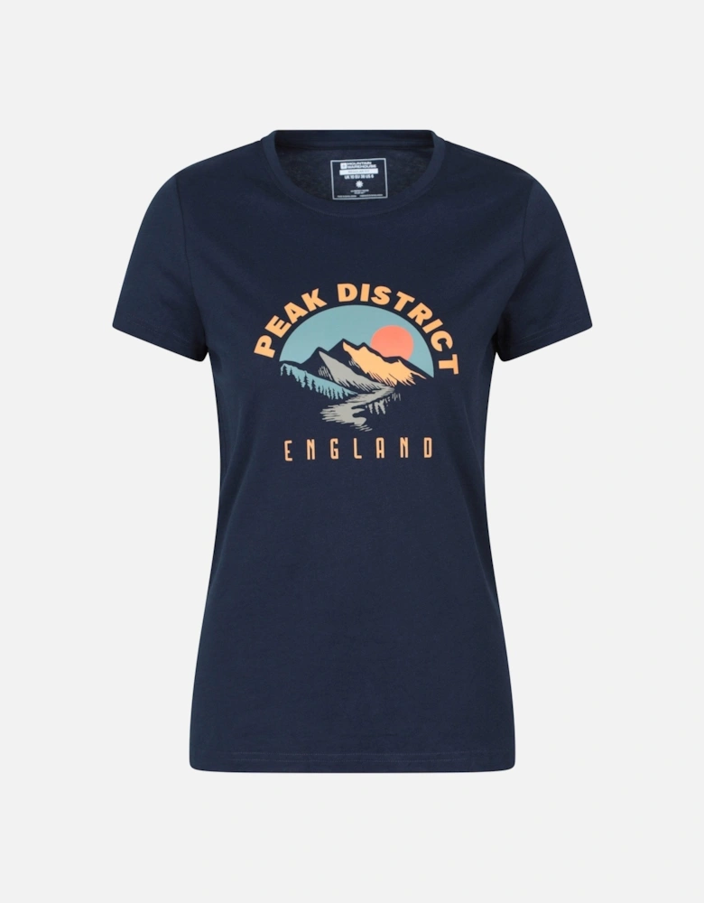 Womens/Ladies Peak District Mountain Scene T-Shirt