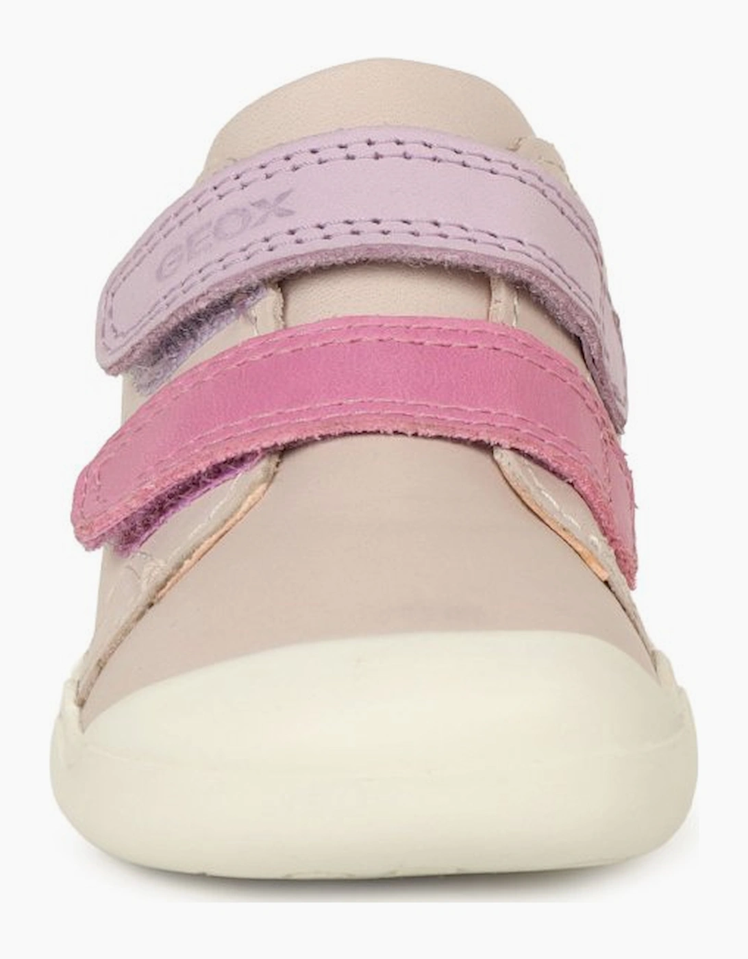 Geox Girls Ivory/Dark Pink Baby Steppie Up Infant Shoes Colour: : Size 7 Kids - Image 3