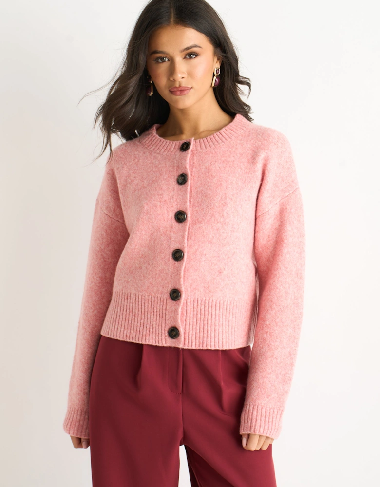 Pink Flex Long Sleeve Cardigan