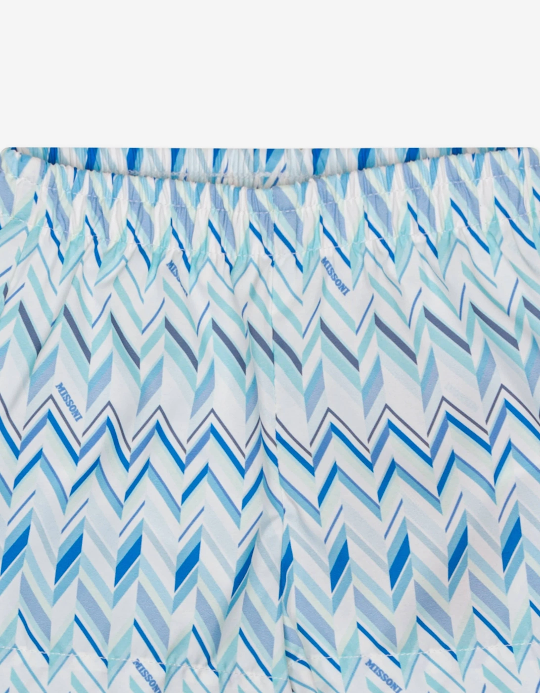 Baby Boys Zigzag Swim Shorts in Blue