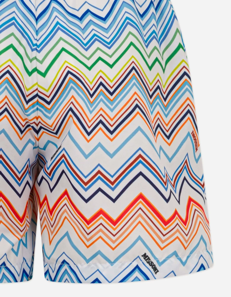 Boys Zigzag Swim Shorts in Multicolour