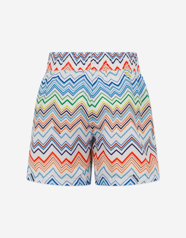 Boys Zigzag Swim Shorts in Multicolour