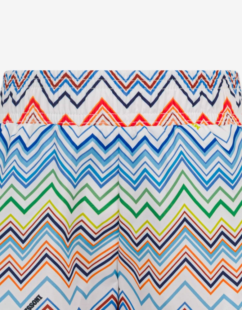 Boys Zigzag Swim Shorts in Multicolour