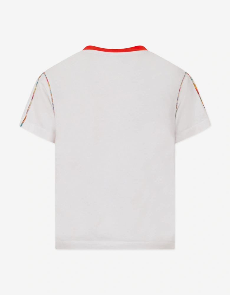 Girls Zigzag Logo T-Shirt in White