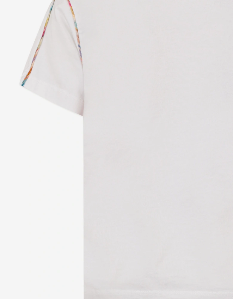 Girls Zigzag Logo T-Shirt in White