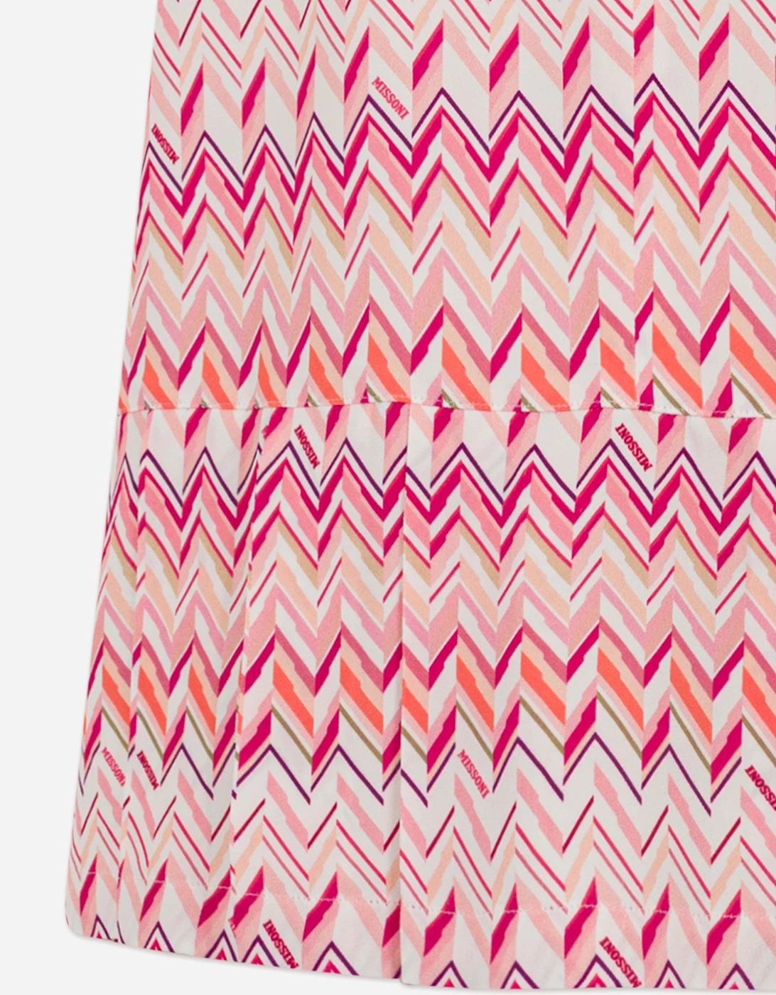 Girls Sleeveless Zigzag Dress in Pink