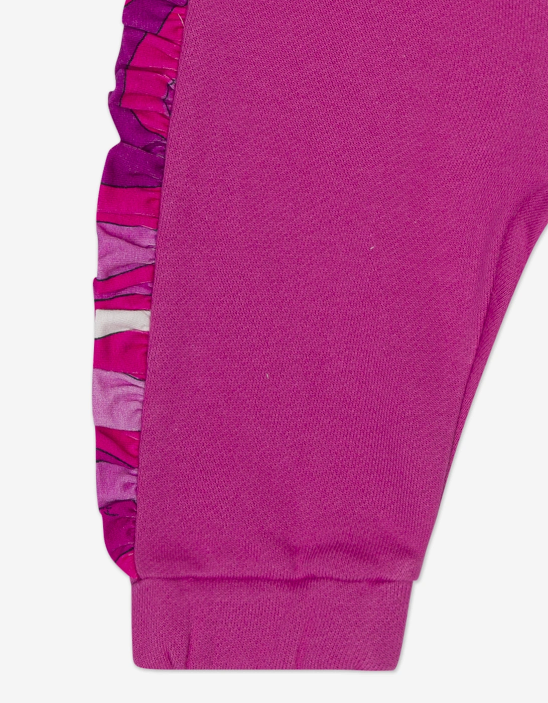 Baby Girls Ruffle Trim Joggers in Pink