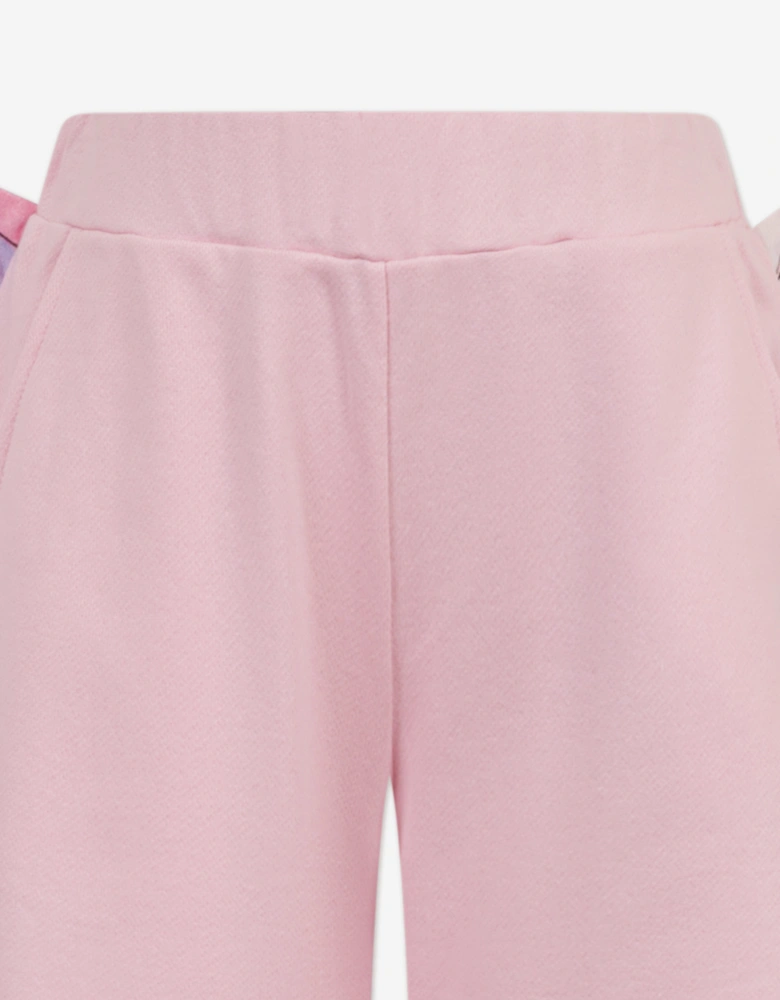 Girls Ruffle Trim Joggers in Pink