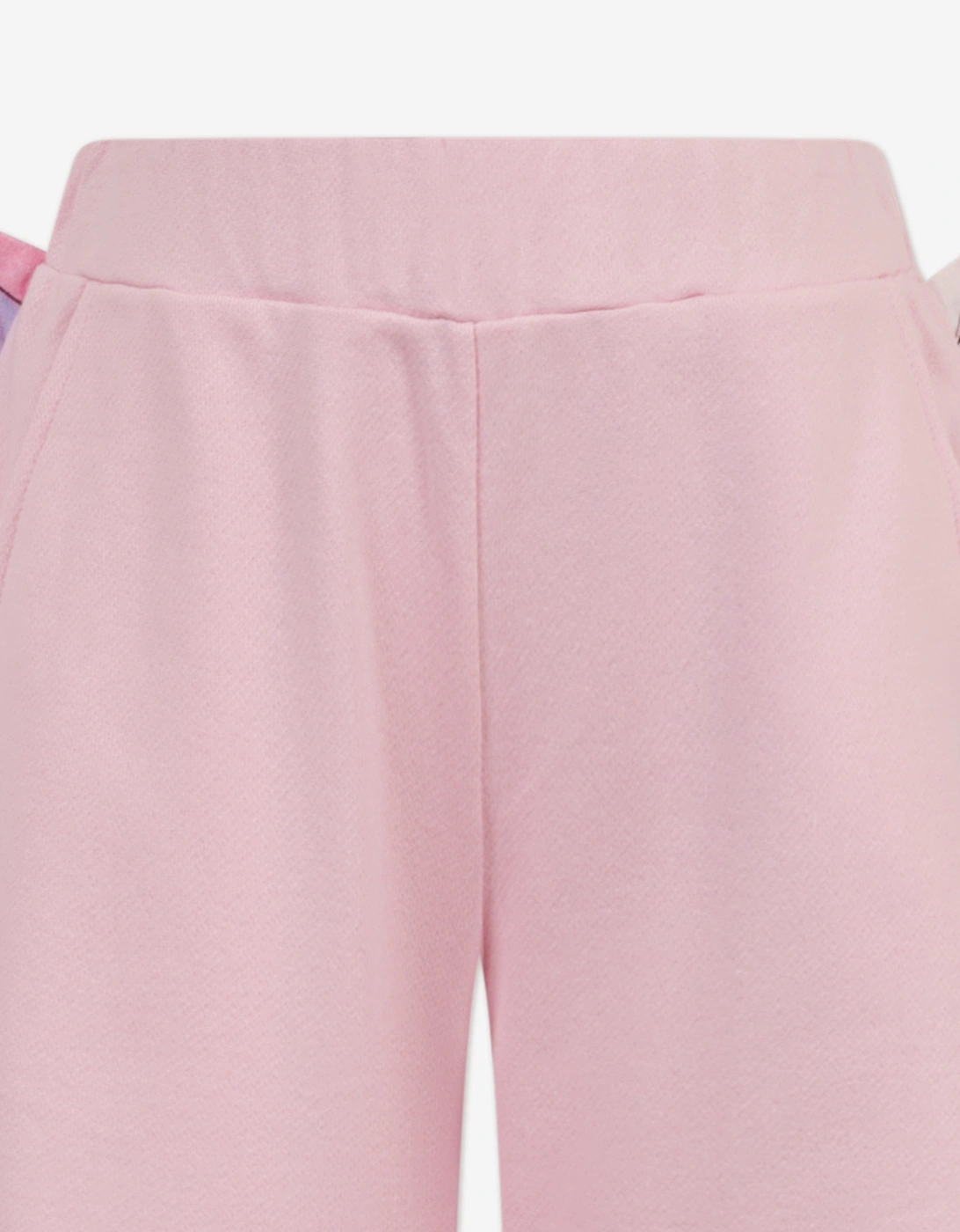 Girls Ruffle Trim Joggers in Pink