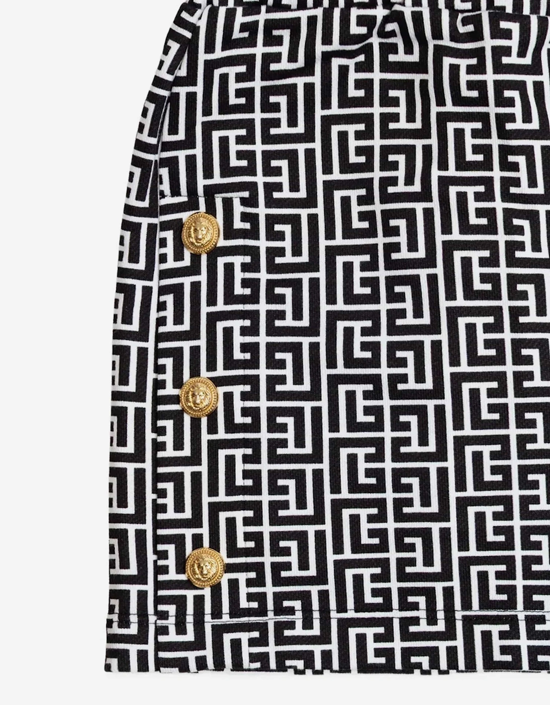 Girls Monogram Logo Skirt in Black