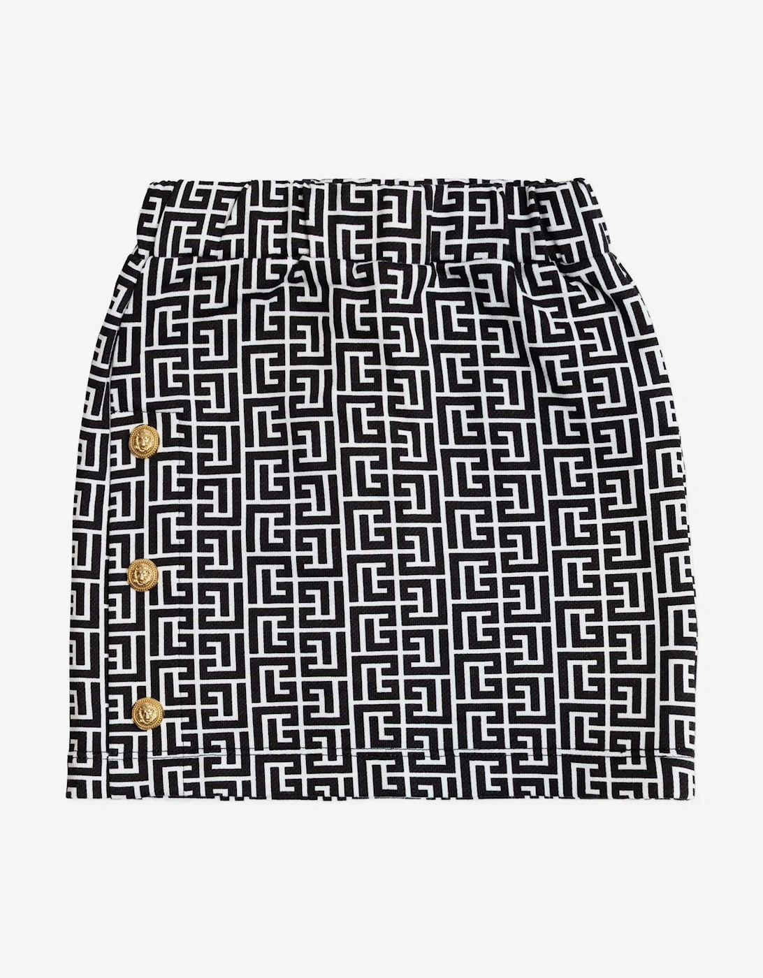 Girls Monogram Logo Skirt in Black, 5 of 4
