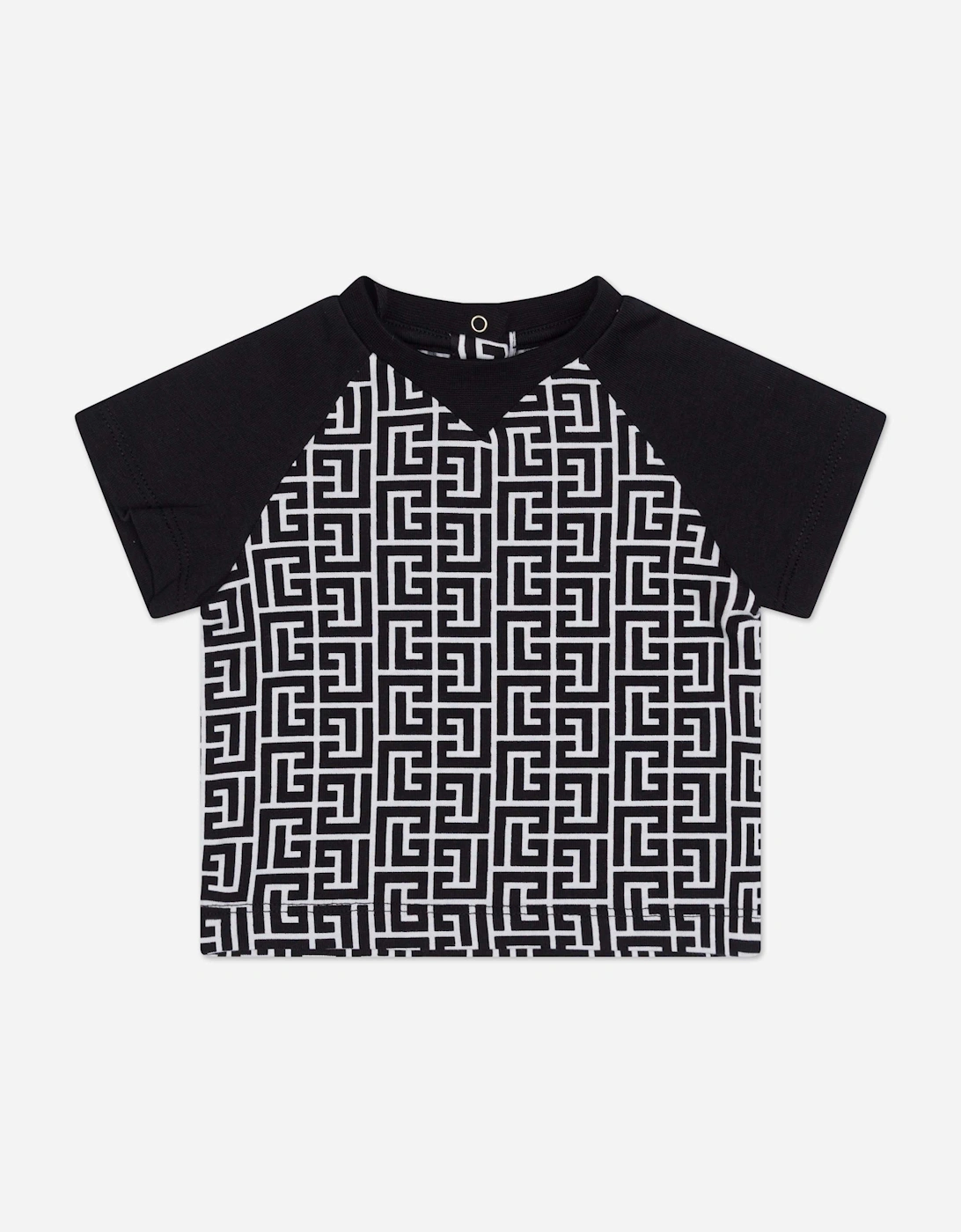 Baby Boys Monogram Logo T-Shirt in Black, 3 of 2