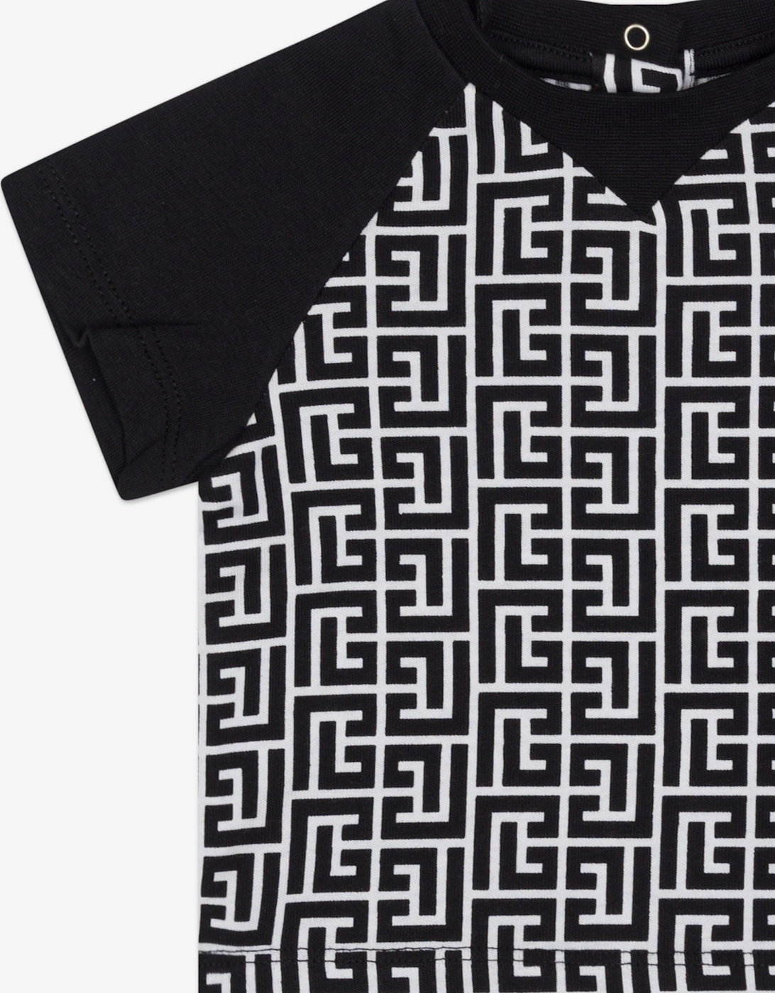 Baby Boys Monogram Logo T-Shirt in Black